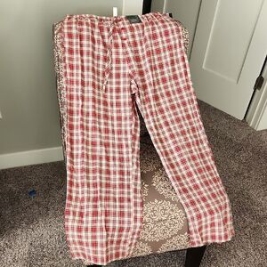 Wild Fable Red and White Plaid Pants